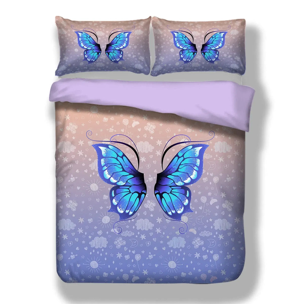 Butterfly Venetian Willow Quilt / Doona / Duvet Cover set - Image 3
