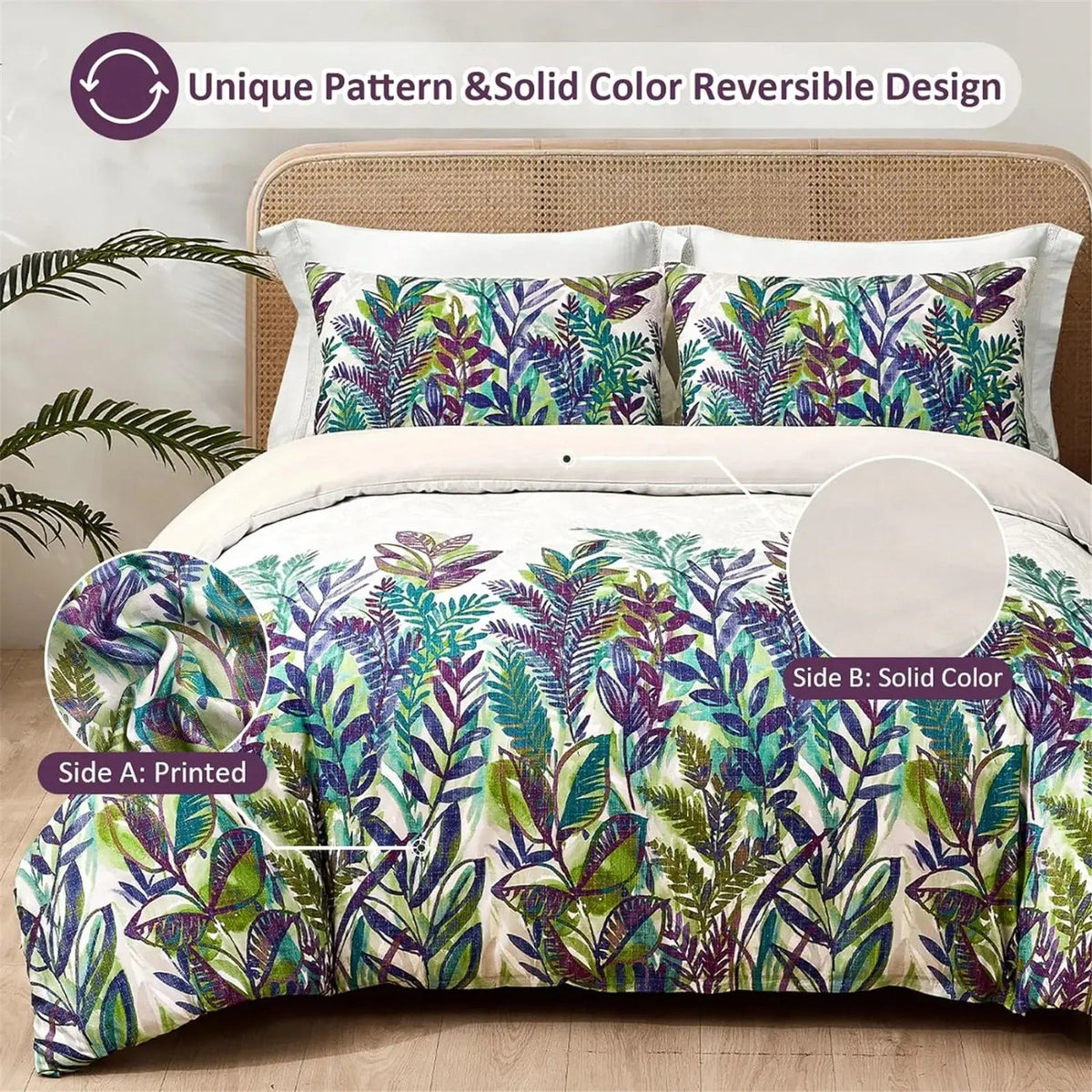 Marble Leaf Solenne Ivy Quilt / Doona / Duvet Cover set - Image 5