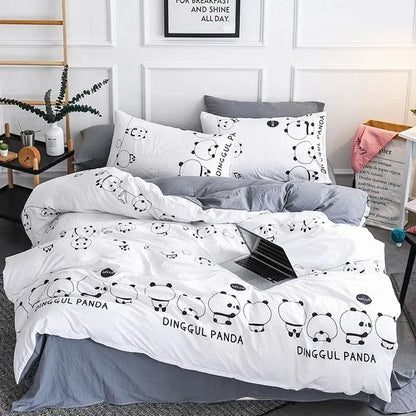 Stripe Isadora Dahlia Quilt / Doona / Duvet Cover set - Image 2