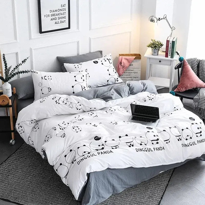 Stripe Isadora Dahlia Quilt / Doona / Duvet Cover set - Image 3
