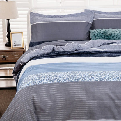 Stripe Elara Ivy Quilt / Doona / Duvet Cover set - Image 3