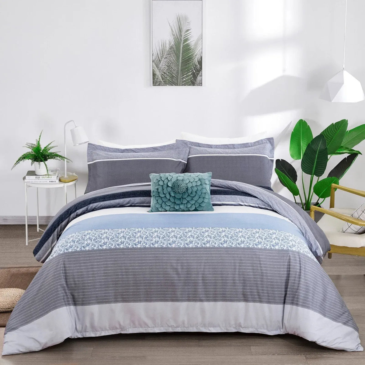 Stripe Elara Ivy Quilt / Doona / Duvet Cover set - Image 2