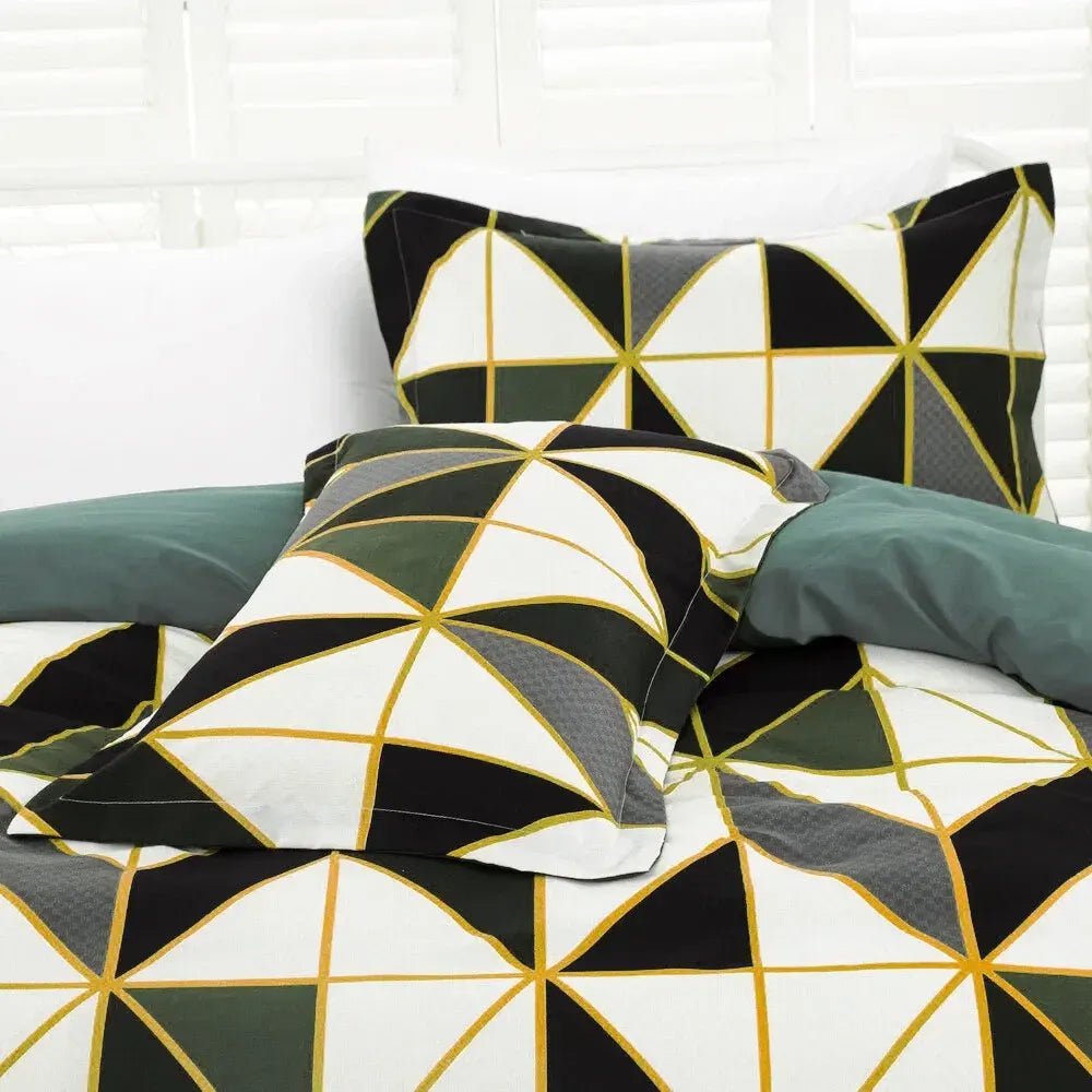 Geometry Brown Seville Marigold Quilt / Doona / Duvet Cover set - Image 7