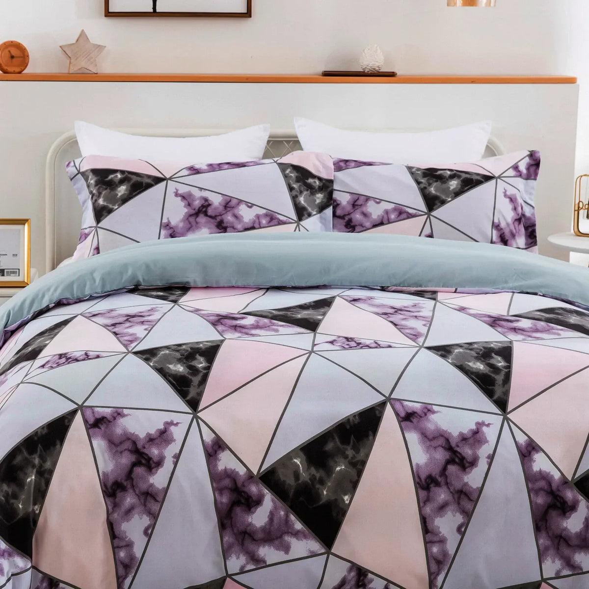 Stripe Madeira Dahlia Quilt / Doona / Duvet Cover set - Image 4