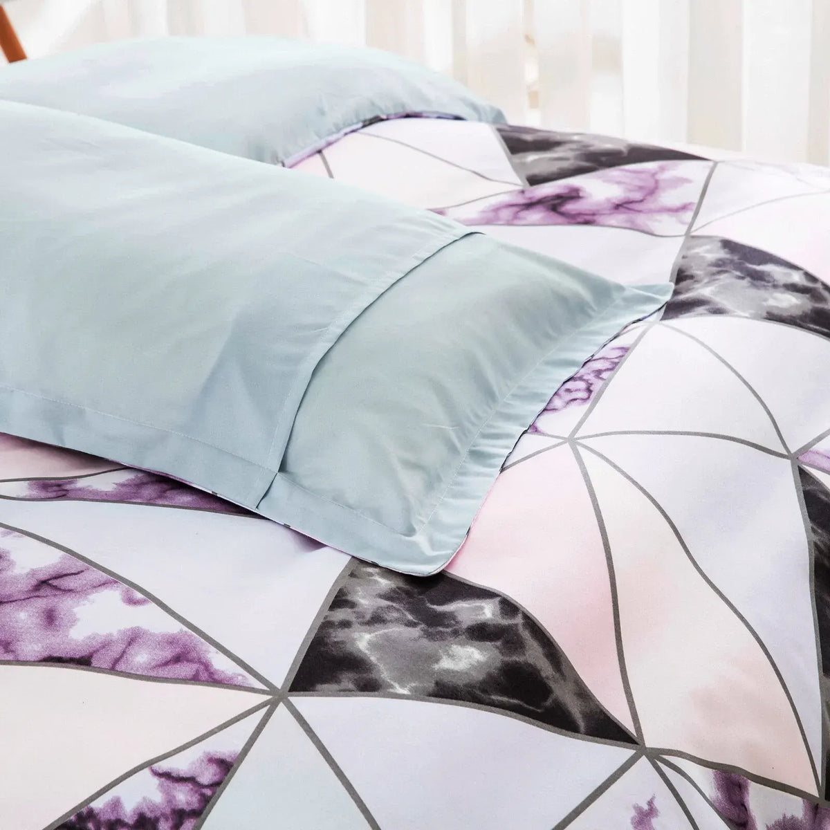 Stripe Madeira Dahlia Quilt / Doona / Duvet Cover set - Image 8