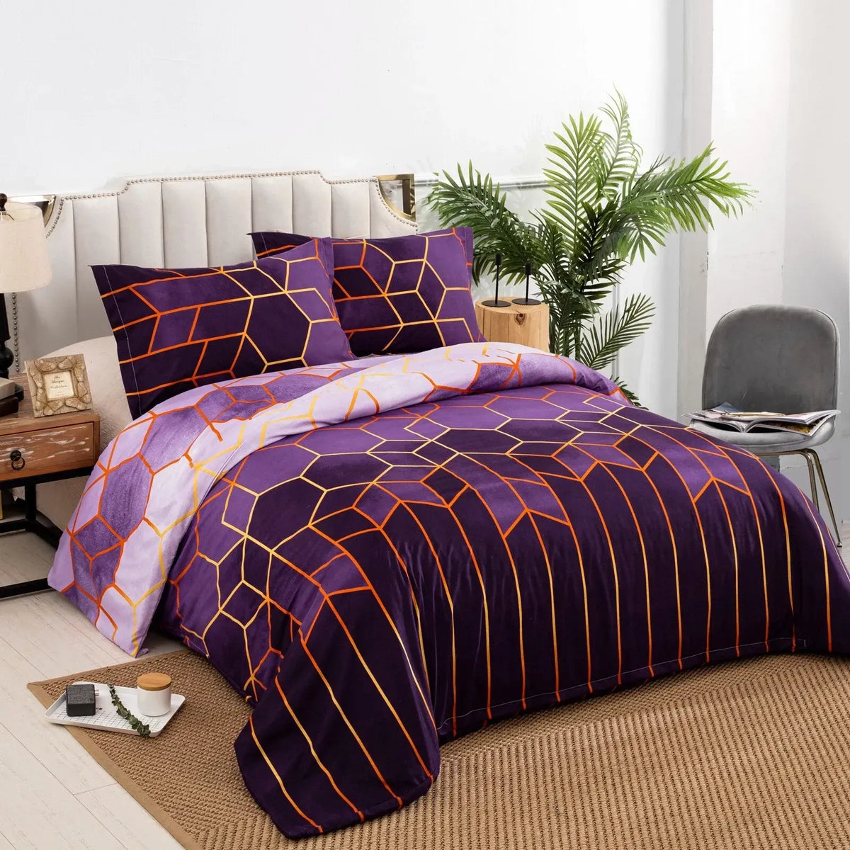 Bohemian Lumiere Dahlia Quilt / Doona / Duvet Cover set - Image 2
