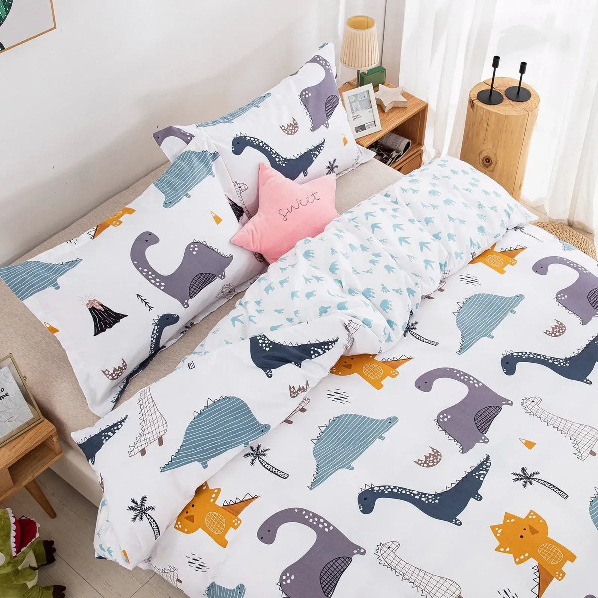 Dinosaur Noelle Leaf Quilt / Doona / Duvet Cover set - Image 4