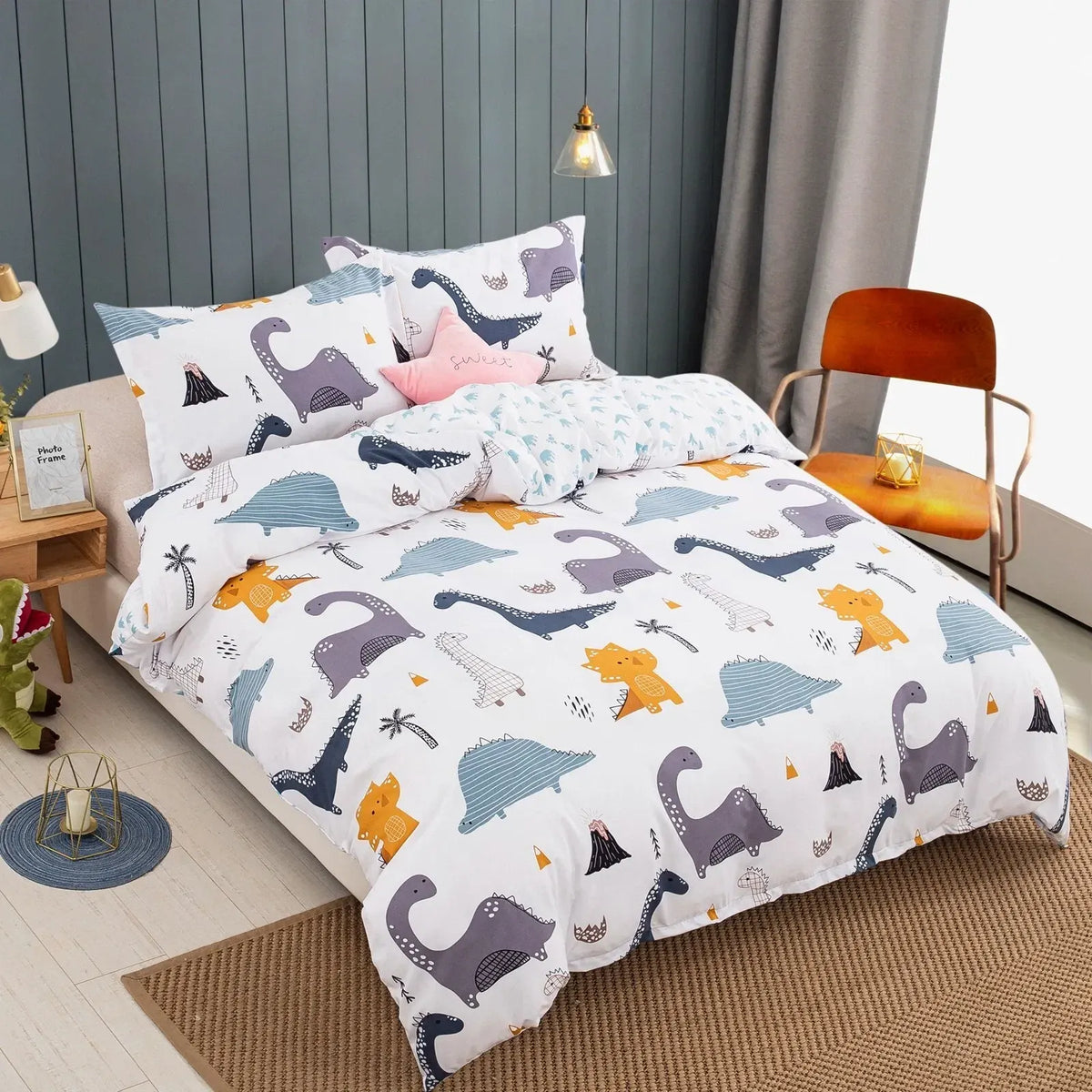 Dinosaur Noelle Leaf Quilt / Doona / Duvet Cover set - Image 2