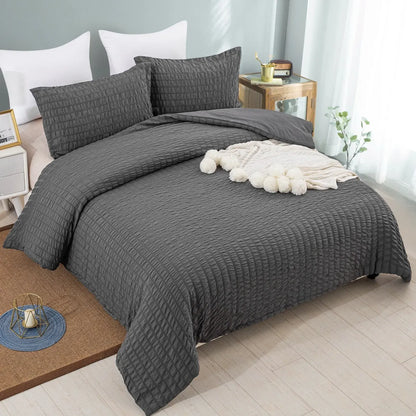 Seersucker Dark Geneva Elegance Quilt / Doona / Duvet Cover set - Image 2
