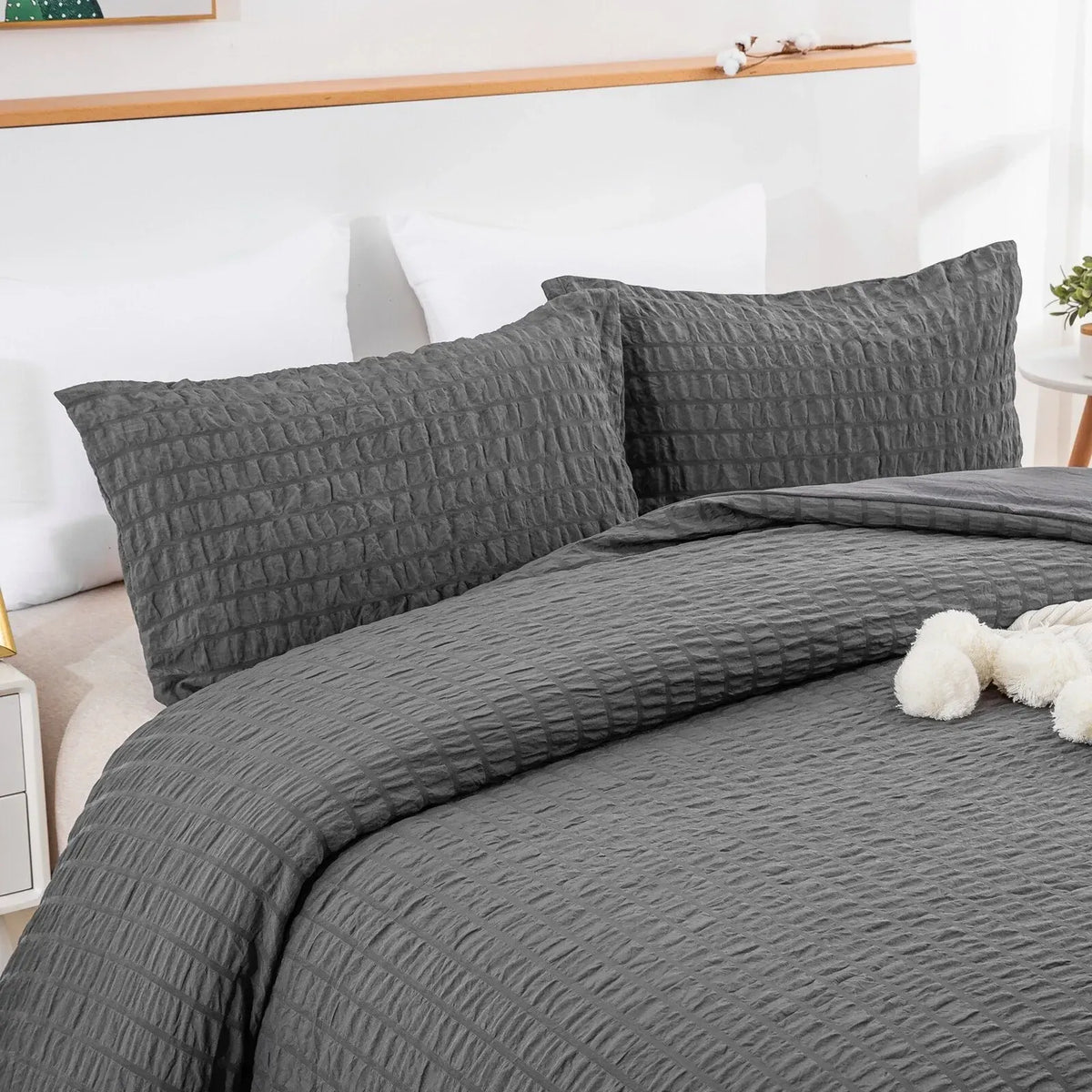 Seersucker Dark Geneva Elegance Quilt / Doona / Duvet Cover set - Image 5