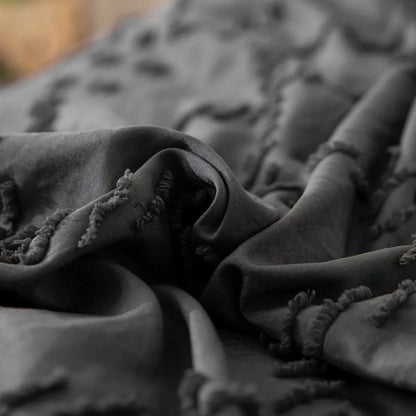 Grey Delphine Dahlia Quilt / Doona / Duvet Cover set - Image 5