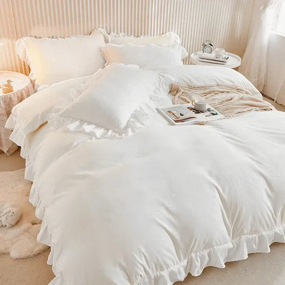 Ruffled Edge Como Ivy Quilt / Doona / Duvet Cover set - Image 2