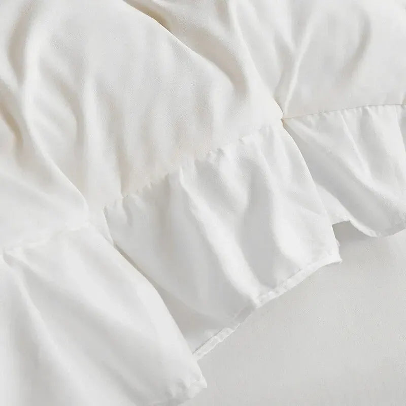 Ruffled Edge Como Ivy Quilt / Doona / Duvet Cover set - Image 3