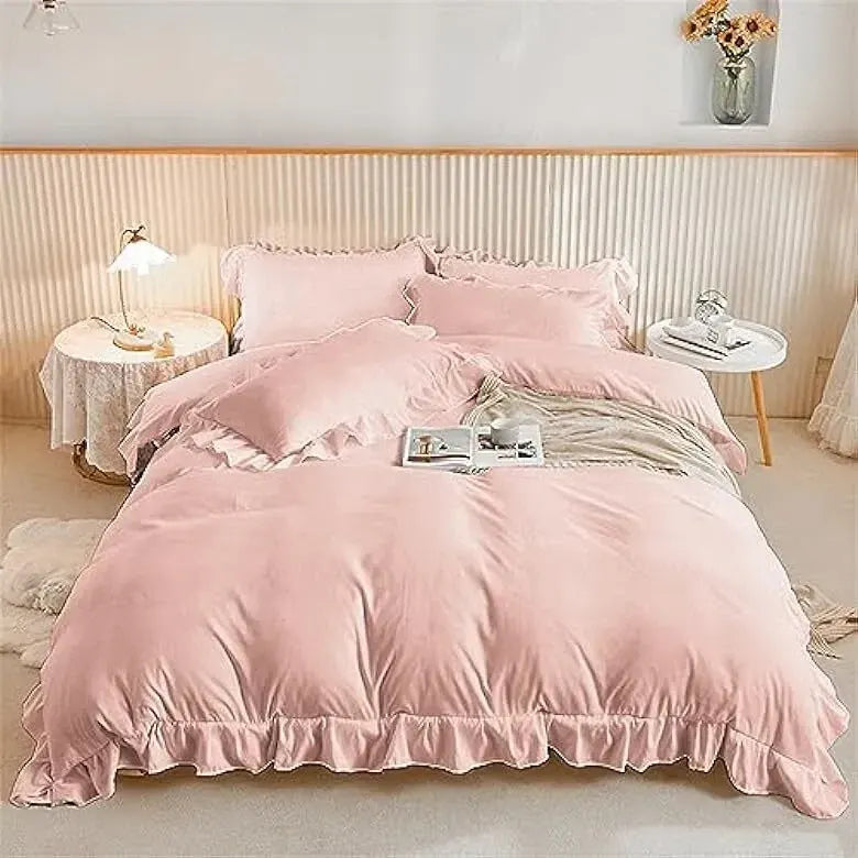 Ruffled Edge Marseille Eden Quilt / Doona / Duvet Cover set