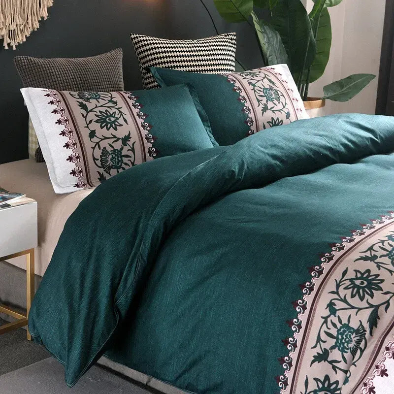 Bohemian Jade Lisbon Gallery Quilt / Doona / Duvet Cover set - Image 2