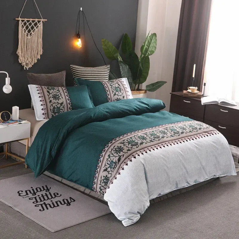 Bohemian Jade Lisbon Gallery Quilt / Doona / Duvet Cover set