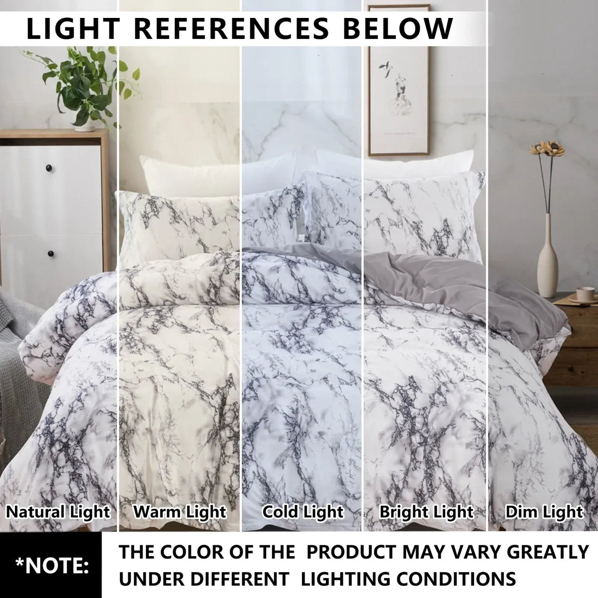 Gray Marbled Como Serenity Quilt / Doona / Duvet Cover set - Image 7