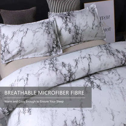 Gray Marbled Como Serenity Quilt / Doona / Duvet Cover set - Image 5