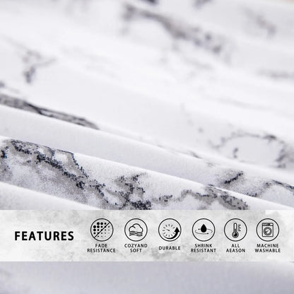 Gray Marbled Como Serenity Quilt / Doona / Duvet Cover set - Image 6