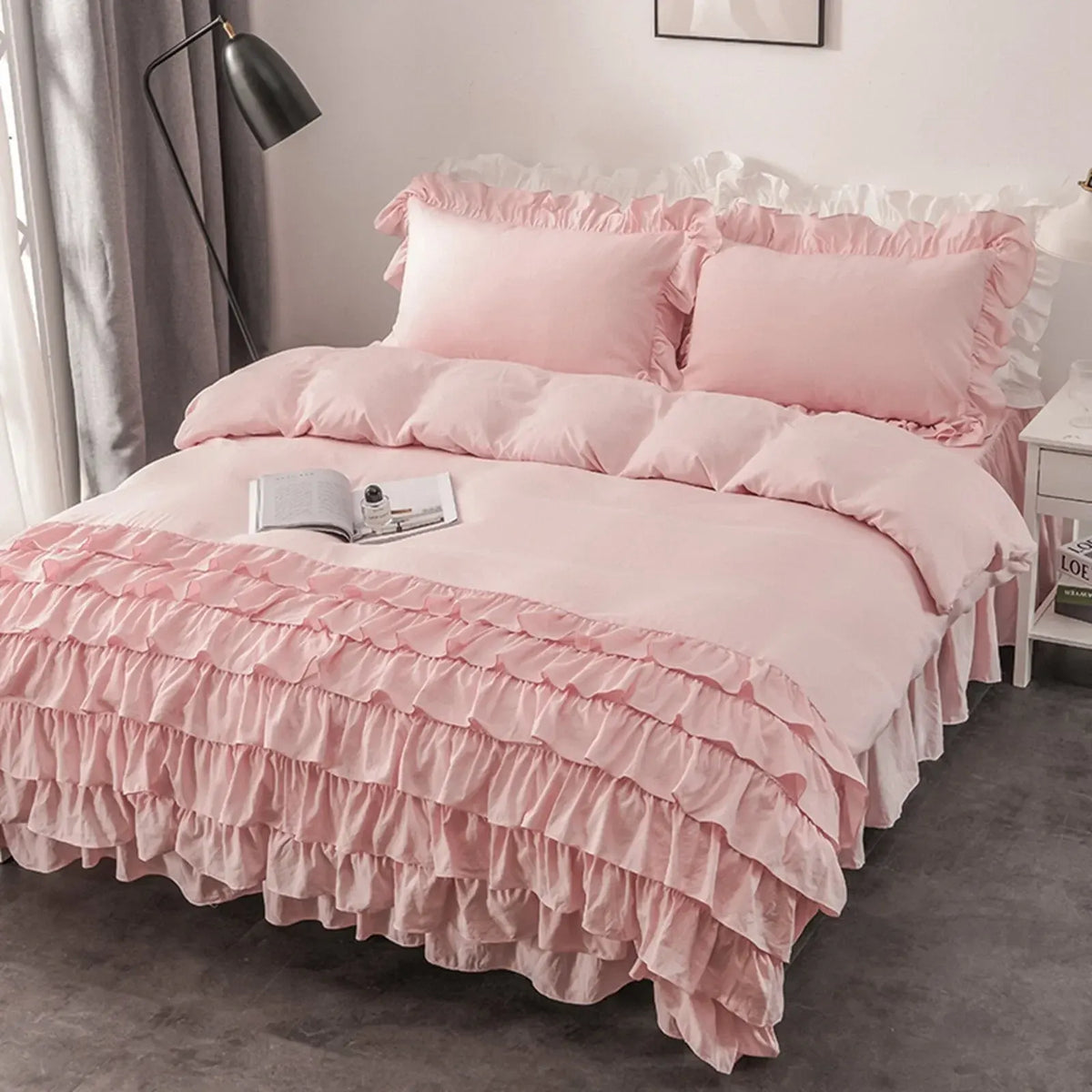 Multi Ruffled Bellagio Willow Quilt / Doona / Duvet Cover set - Image 2