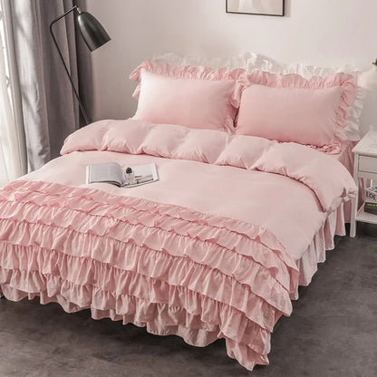 Multi Ruffled Bellagio Willow Quilt / Doona / Duvet Cover set - Image 2