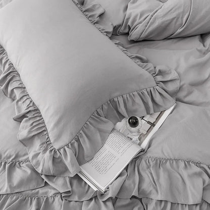 Multi Ruffled Geneva Charm Quilt / Doona / Duvet Cover set - Image 5