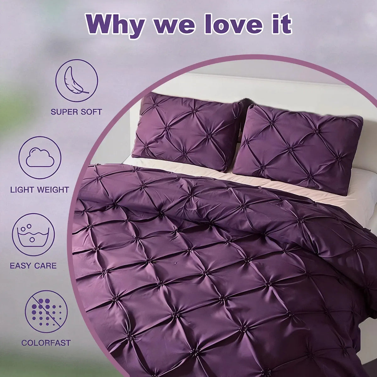 Purple Celeste Dream Quilt / Doona / Duvet Cover set - Image 2
