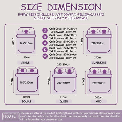 Purple Celeste Dream Quilt / Doona / Duvet Cover set - Image 4