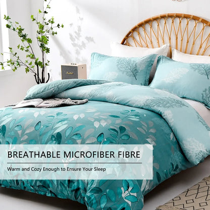 Green Leaf Cannes Quilt / Doona / Duvet Cover set - Image 2