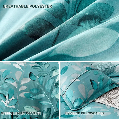 Green Leaf Cannes Quilt / Doona / Duvet Cover set - Image 4