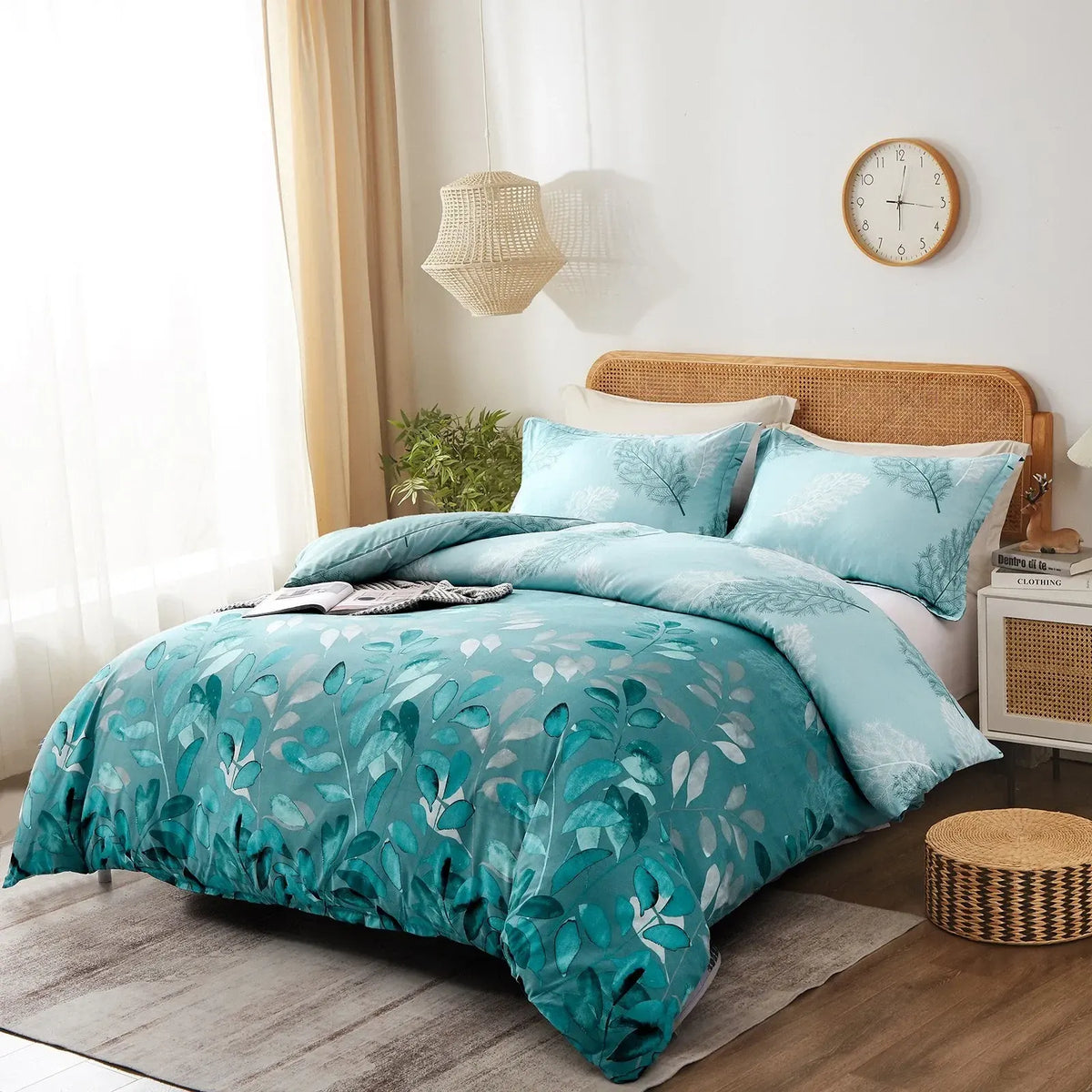 Green Leaf Cannes Quilt / Doona / Duvet Cover set - Image 6