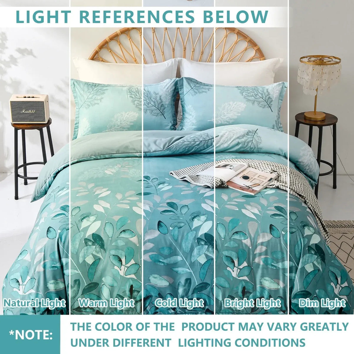 Green Leaf Cannes Quilt / Doona / Duvet Cover set - Image 7