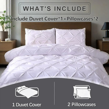 White Lucerne Bloomscape Quilt / Doona / Duvet Cover set - Image 2