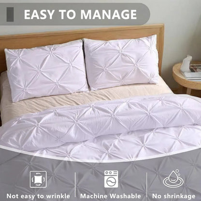 White Lucerne Bloomscape Quilt / Doona / Duvet Cover set - Image 7