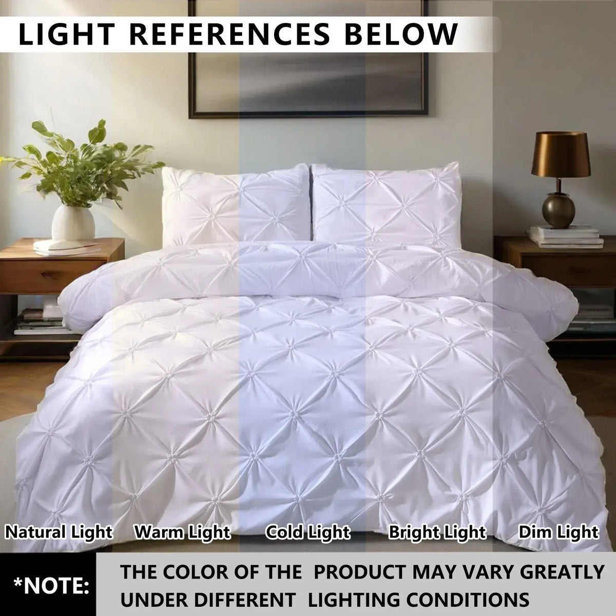 White Lucerne Bloomscape Quilt / Doona / Duvet Cover set - Image 4