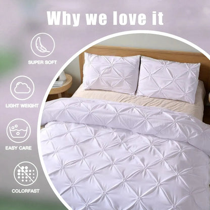 White Lucerne Bloomscape Quilt / Doona / Duvet Cover set - Image 6