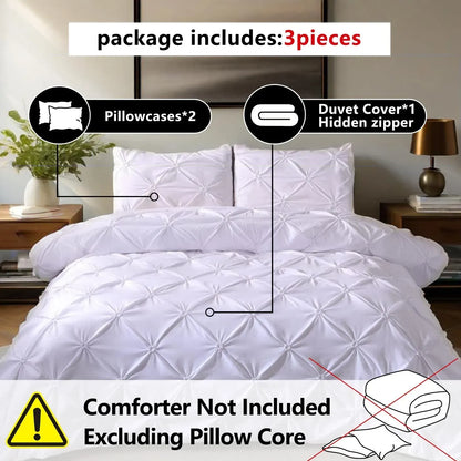 White Lucerne Bloomscape Quilt / Doona / Duvet Cover set - Image 9