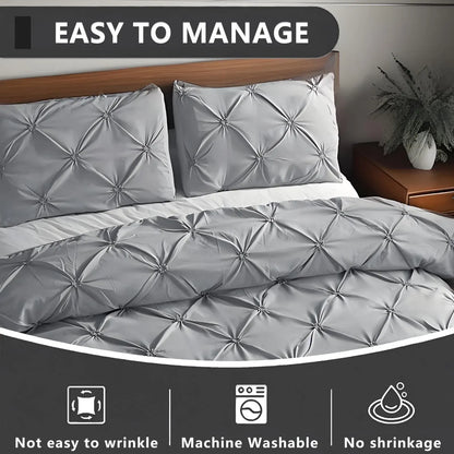 Grey Lorette Marigold Quilt / Doona / Duvet Cover set - Image 3