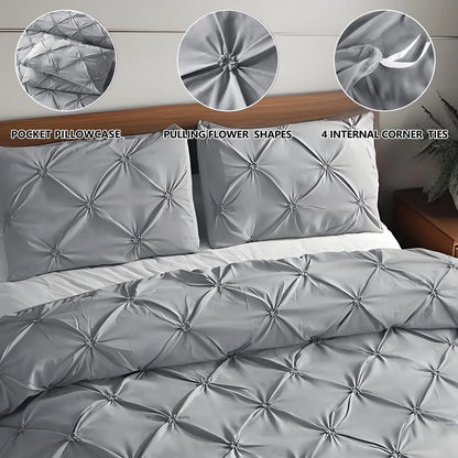 Grey Lorette Marigold Quilt / Doona / Duvet Cover set - Image 2