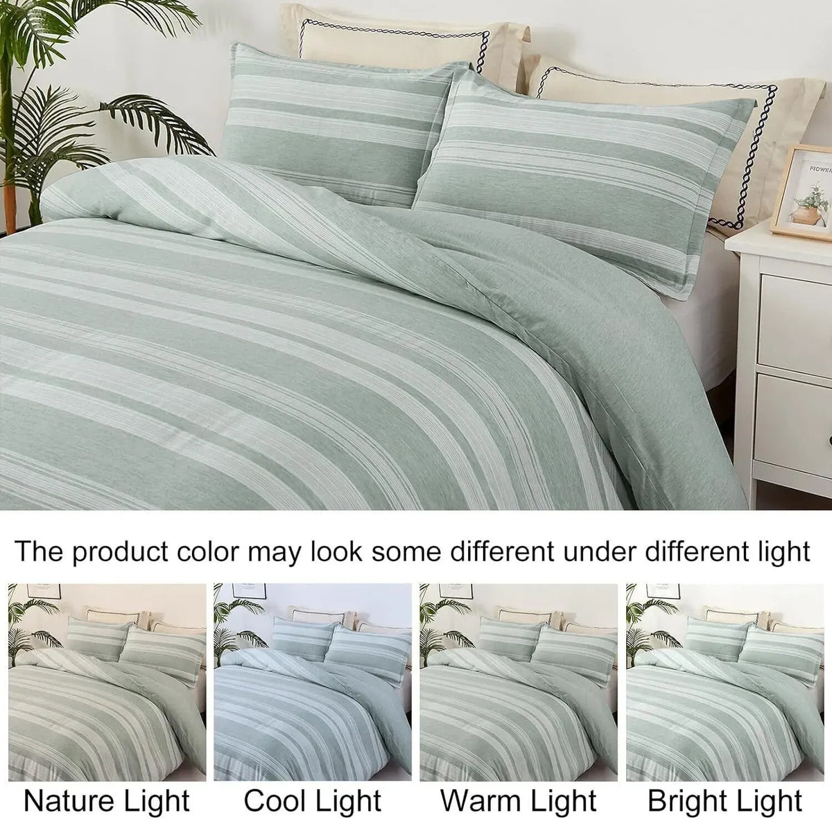 Bohemian Striped Margaux Bloomscape Quilt / Doona / Duvet Cover set - Image 6