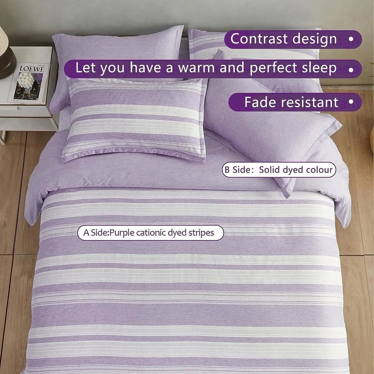 Stripe Sabine Heritage Quilt / Doona / Duvet Cover set - Image 5