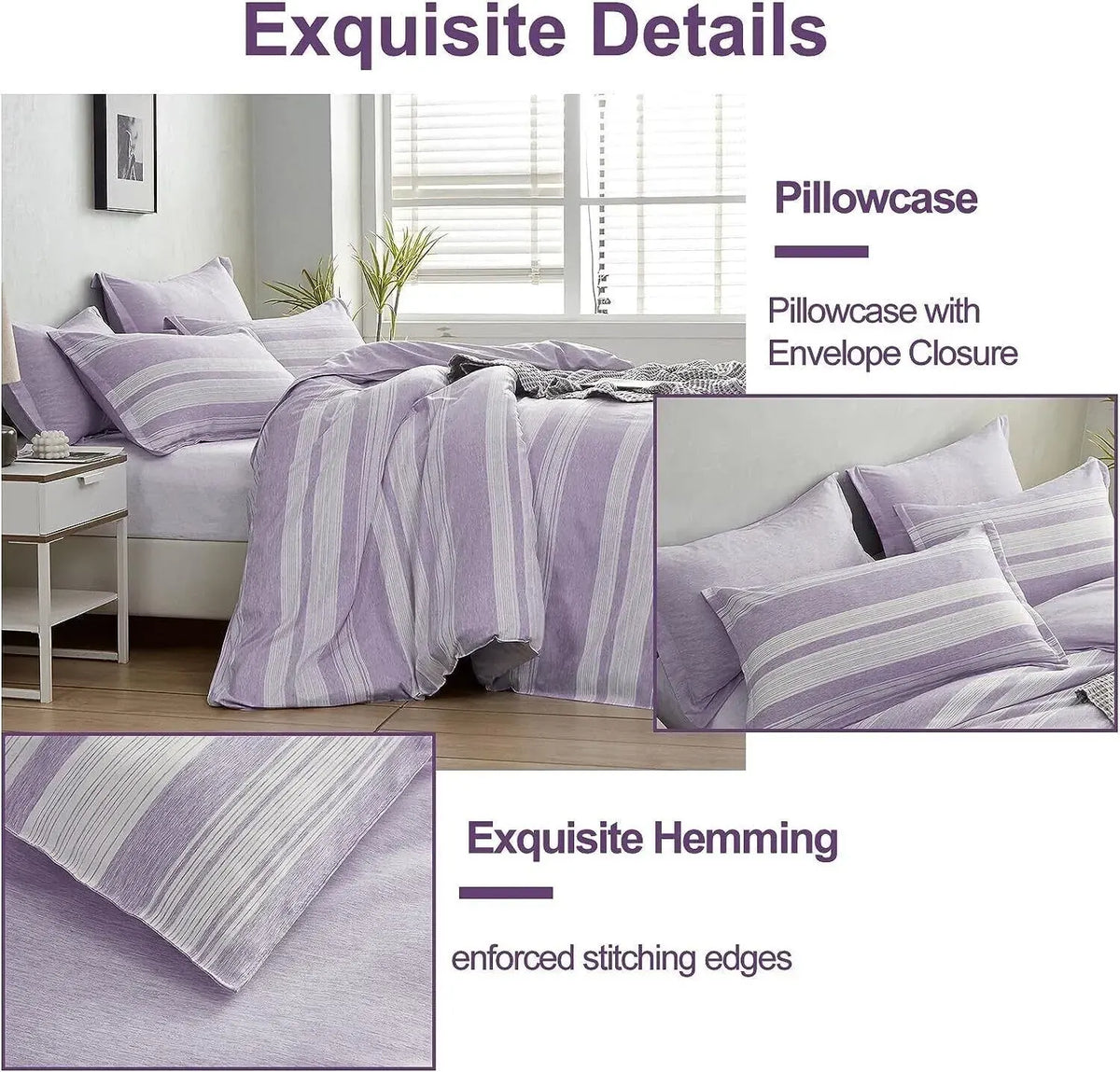 Stripe Sabine Heritage Quilt / Doona / Duvet Cover set - Image 7