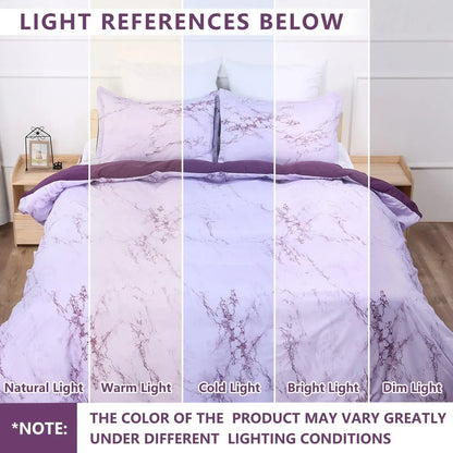 Purple Marbled Catalina Serenity Quilt / Doona / Duvet Cover set - Image 6