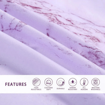 Purple Marbled Catalina Serenity Quilt / Doona / Duvet Cover set - Image 5