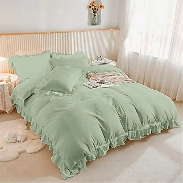 Ruffled Edge Capri Eden Quilt / Doona / Duvet Cover set - Image 2