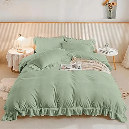 Ruffled Edge Capri Eden Quilt / Doona / Duvet Cover set