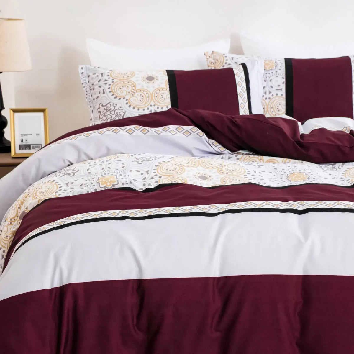 Stripe Catalina Leaf Quilt / Doona / Duvet Cover set - Image 4