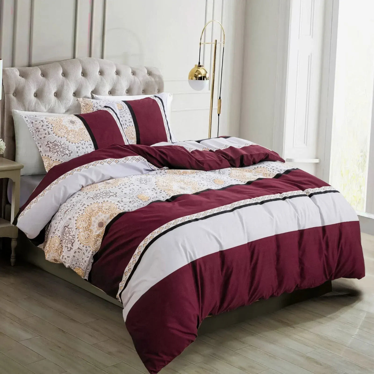 Stripe Catalina Leaf Quilt / Doona / Duvet Cover set - Image 2