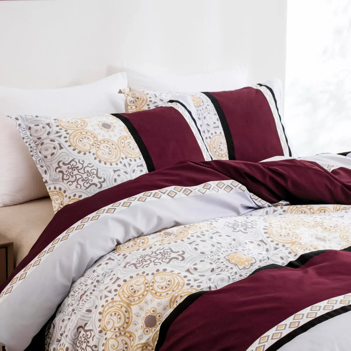 Stripe Catalina Leaf Quilt / Doona / Duvet Cover set - Image 3