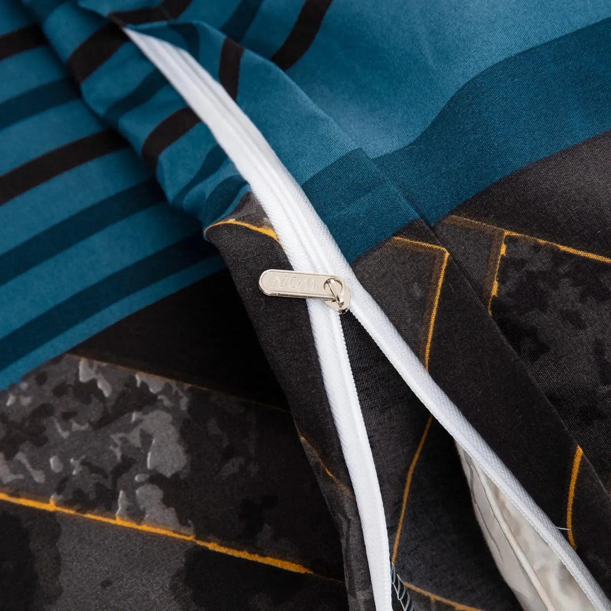 Marble Teal Nero Chevron Luxe Quilt / Doona / Duvet Cover set - Image 6